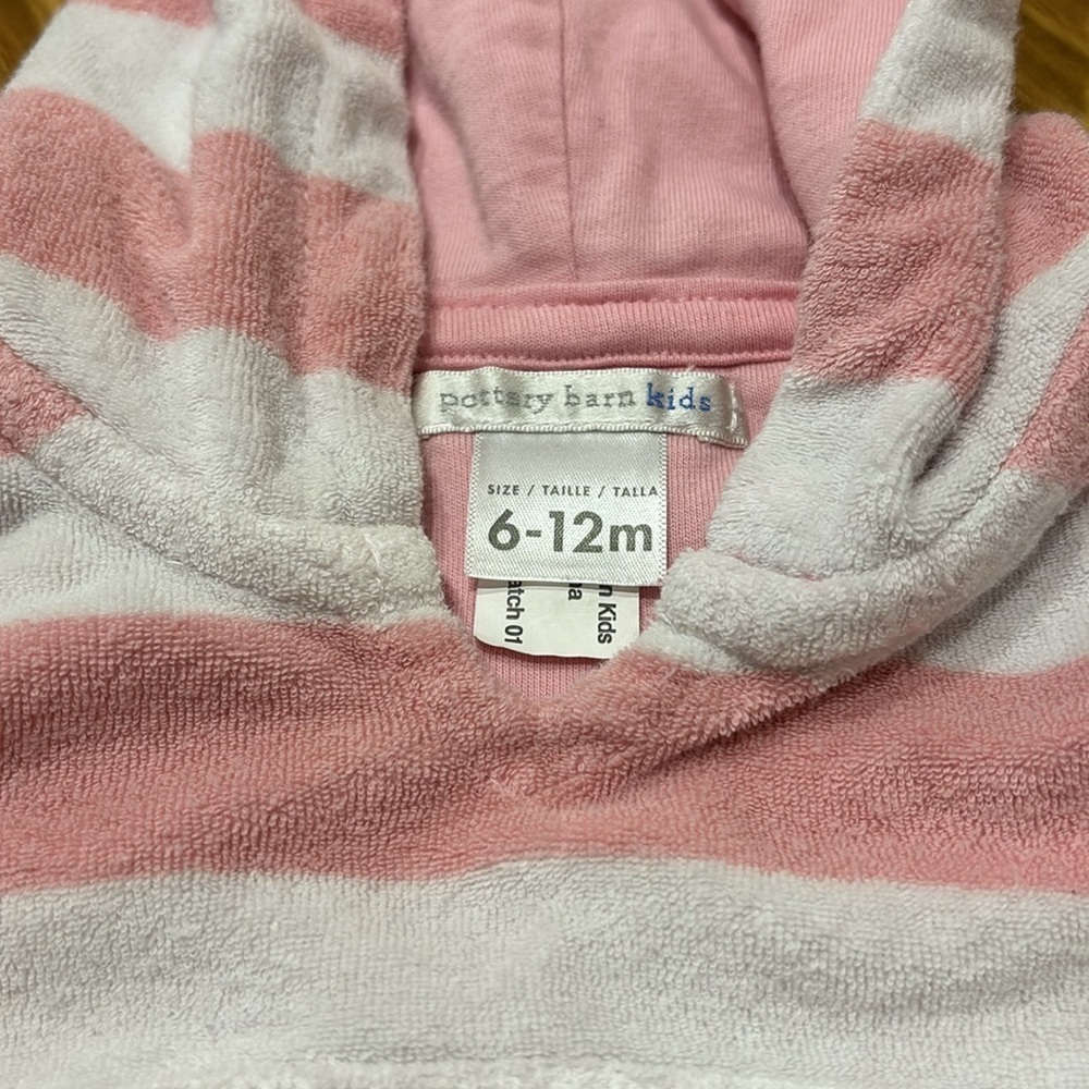 Pottery Barn Kids Pink and White Size 6-12 Months Swimsuit Coverup - Picture 2 of 4